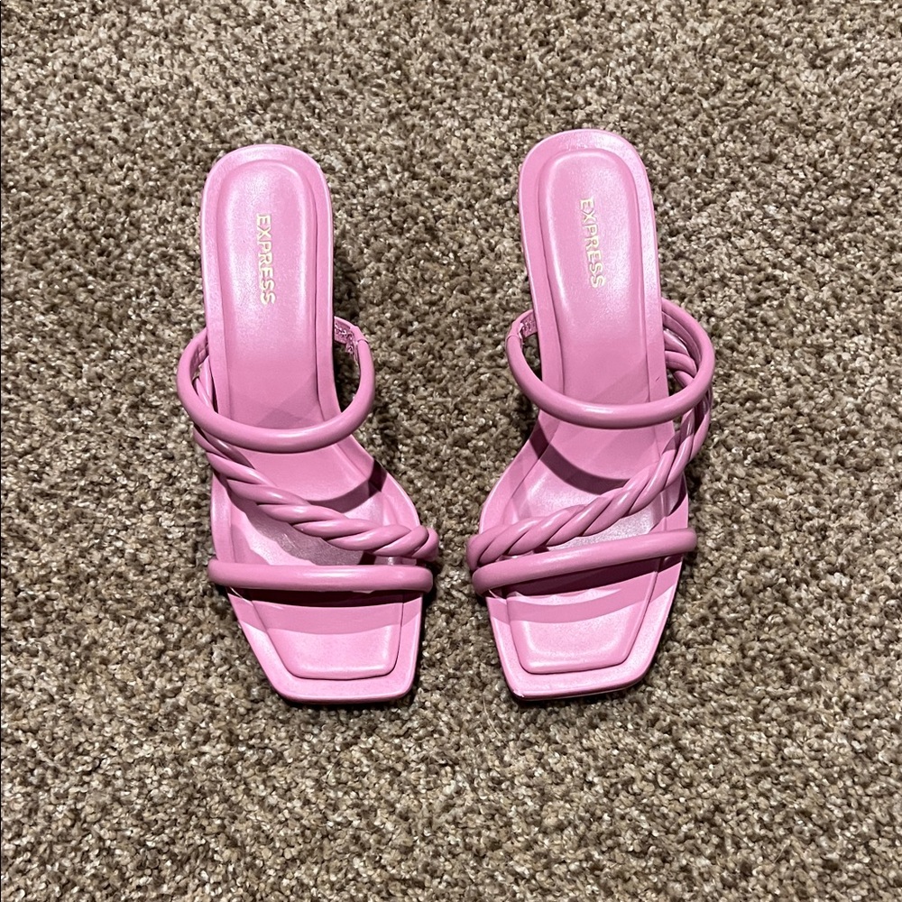Express Strappy Pink Heels